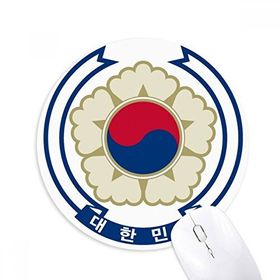 Dıythinker Kore Ulusal Amblem Ülke Baskılı Yuvarlak Kaymaz Kauçuk Mouse Pad