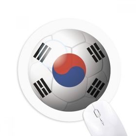 Dıythinker Kore Ulusal Bayrağı Futbol Futbol Baskılı Yuvarlak Kaymaz Kauçuk Mouse Pad