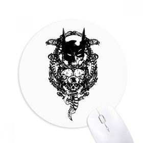 Dıythinker Korsan İskelet Dekorasyon Desen Baskılı Yuvarlak Kaymaz Kauçuk Mouse Pad