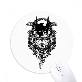 Dıythinker Korsan İskelet Dekorasyon Desen Baskılı Yuvarlak Kaymaz Kauçuk Mouse Pad