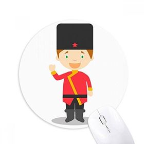 Dıythinker Koruyucu Rusya Çizgi Film Baskılı Yuvarlak Kaymaz Kauçuk Mouse Pad