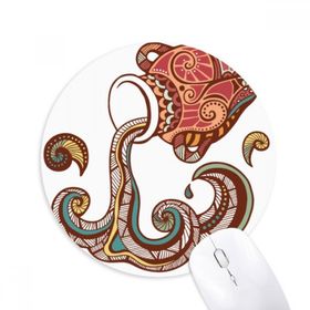 Dıythinker Kova Burç Sembolü Baskılı Yuvarlak Kaymaz Kauçuk Mouse Pad