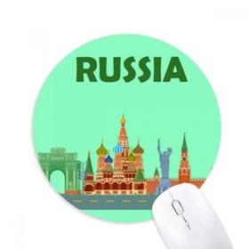 Dıythinker Kremlin Heykel Rusya Grafiti Baskılı Yuvarlak Kaymaz Kauçuk Mouse Pad