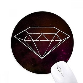Dıythinker Kristal Evren Gökyüzü Fantezi Kırmızı Baskılı Yuvarlak Kaymaz Kauçuk Mouse Pad