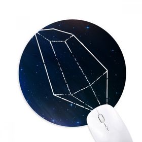 Dıythinker Kristal Evren Gökyüzü Fantezi Yıldız Mavi Baskılı Yuvarlak Kaymaz Kauçuk Mouse Pad