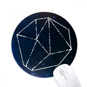 Dıythinker Kristal Evren Gökyüzü Fantezi Yıldız Mavi Baskılı Yuvarlak Kaymaz Kauçuk Mouse Pad