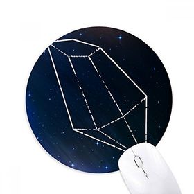 Dıythinker Kristal Evren Gökyüzü Fantezi Yıldız Mavi Baskılı Yuvarlak Kaymaz Kauçuk Mouse Pad