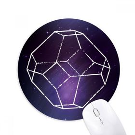 Dıythinker Kristal Evren Yıldız Gökyüzü Fantezi Baskılı Yuvarlak Kaymaz Kauçuk Mouse Pad