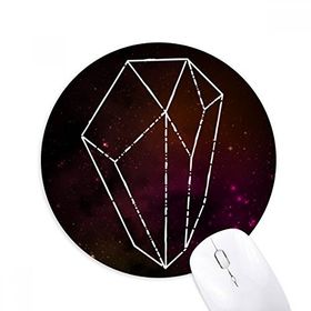 Dıythinker Kristal Evren Yıldız Gökyüzü Fantezi Baskılı Yuvarlak Kaymaz Kauçuk Mouse Pad