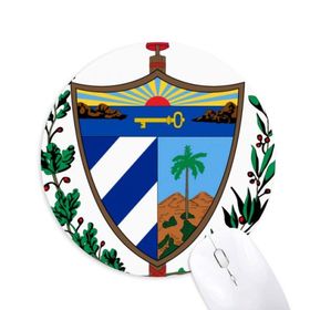 Dıythinker Küba Ulusal Amblem Ülke Baskılı Yuvarlak Kaymaz Kauçuk Mouse Pad
