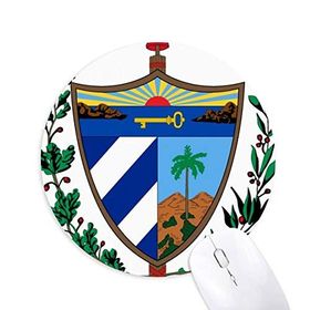 Dıythinker Küba Ulusal Amblem Ülke Baskılı Yuvarlak Kaymaz Kauçuk Mouse Pad