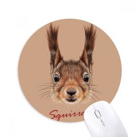 Dıythinker Küçük Kahverengi Uzun Kulaklar Sincap Hayvan Baskılı Yuvarlak Kaymaz Kauçuk Mouse Pad