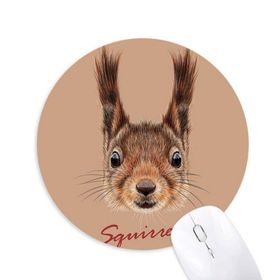 Dıythinker Küçük Kahverengi Uzun Kulaklar Sincap Hayvan Baskılı Yuvarlak Kaymaz Kauçuk Mouse Pad