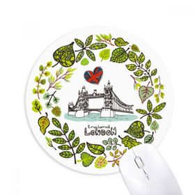 Dıythinker Kule Köprüsü Londra İngiltere İllüstrasyon Baskılı Yuvarlak Kaymaz Kauçuk Mouse Pad