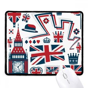 Dıythinker Kulesi Big Ben Ballon Asker Birleşik Krallık Simgesi Bayrağı Kaymaz Siyah Başlıklı Kenarlar Mouse Pad