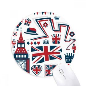 Dıythinker Kulesi Big Ben Ballon Asker BK Kent Simgesi Bayrak Baskılı Yuvarlak Kaymaz Kauçuk Mouse Pad