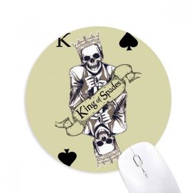 Dıythinker Kumar Aletleri Kartları Desenli Baskılı Yuvarlak Kaymaz Kauçuk Mouse Pad