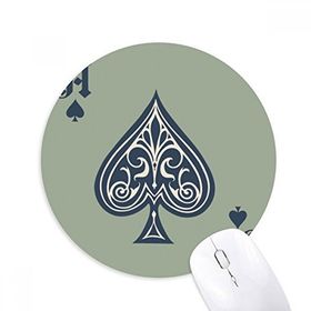Dıythinker Kumar Aletleri Kartları Desenli Baskılı Yuvarlak Kaymaz Kauçuk Mouse Pad