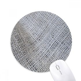 Dıythinker Kumaş Keten Gri Soyut Baskılı Yuvarlak Kaymaz Kauçuk Mouse Pad