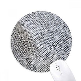 Dıythinker Kumaş Keten Gri Soyut Baskılı Yuvarlak Kaymaz Kauçuk Mouse Pad