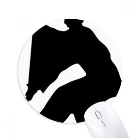 Dıythinker Kung Fu Çin Çin Shaolin Çubuk Kültür Baskılı Yuvarlak Kaymaz Kauçuk Mouse Pad