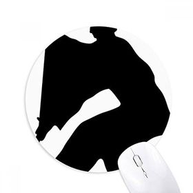 Dıythinker Kung Fu Çin Çin Shaolin Çubuk Kültür Baskılı Yuvarlak Kaymaz Kauçuk Mouse Pad