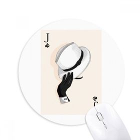 Dıythinker Kürek J Kartları Desenli Baskılı Yuvarlak Kaymaz Kauçuk Mouse Pad