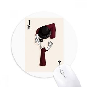 Dıythinker Kürek J Kartları Desenli Baskılı Yuvarlak Kaymaz Kauçuk Mouse Pad