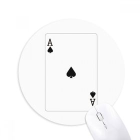 Dıythinker Kürek Kartları Desenli Baskılı Yuvarlak Kaymaz Kauçuk Mouse Pad