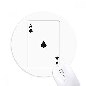 Dıythinker Kürek Kartları Desenli Baskılı Yuvarlak Kaymaz Kauçuk Mouse Pad