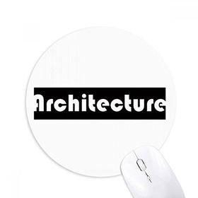Dıythinker Kursu ve Büyük Mimari Siyah Baskılı Yuvarlak Kaymaz Kauçuk Mouse Pad