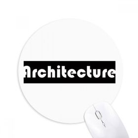 Dıythinker Kursu ve Büyük Mimari Siyah Baskılı Yuvarlak Kaymaz Kauçuk Mouse Pad