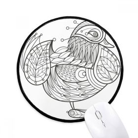 Dıythinker Kuş Boya Uçan Hattı Yuvarlak Kaymaz Mouse Pad