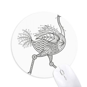 Dıythinker Kuş Boyası Koşu Uzun Baskılı Yuvarlak Kaymaz Kauçuk Mouse Pad