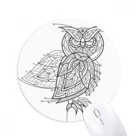 Dıythinker Kuş Boyası Uçan Çizgi Siyah Baskılı Yuvarlak Kaymaz Kauçuk Mouse Pad