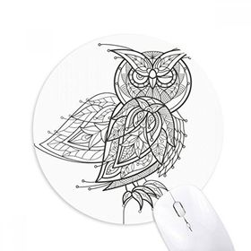 Dıythinker Kuş Boyası Uçan Çizgi Siyah Baskılı Yuvarlak Kaymaz Kauçuk Mouse Pad