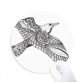 Dıythinker Kuş Boyası Uçan Sadık Güçlü Baskılı Yuvarlak Kaymaz Kauçuk Mouse Pad
