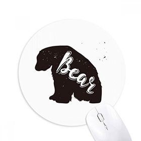 Dıythinker Kutup Ayısı ve Beyaz Hayvan Baskılı Yuvarlak Kaymaz Kauçuk Mouse Pad