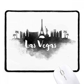 Dıythinker Las Vegas Amerika Simgesi Mürekkep Şehir Boyama Kaymaz Siyah Başlıklı Kenarlar Mouse Pad