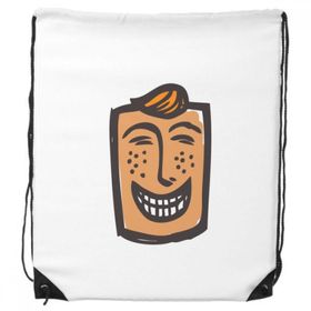 Dıythinker Laugh Abstract Face Sketch Emoticons Online Chat İpli Sırt Çantası
