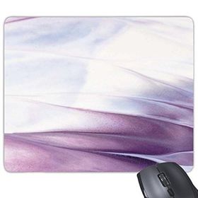 Dıythinker Lavanta Beyaz Katlar Zarif Soyut Sanat İllüstrasyonu Baskılı Dikdörtgen Kaymaz Kauçuk Mouse Pad