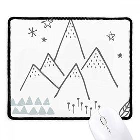 Dıythinker Leaves Mountain Grass Star Pattern Kaymaz Siyah Başlıklı Kenarlar Mouse Pad