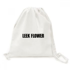 Dıythinker Leek Çiçek Sebze Adı Yiyecekler Kanvas İpli Sırt Çantası