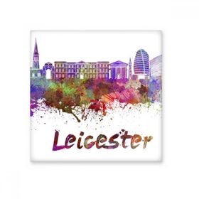 Dıythinker Leicester Britanya Country City Suluboya İllüstrasyon Seramik Dekorasyon 10x10 cm Seramik Karo