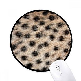 Dıythinker Leopar Tüy Soyut Tasarım Yuvarlak Kaymaz Mouse Pad