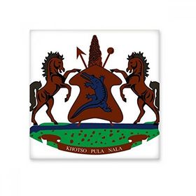 Dıythinker Lesotho Afrika Ulusal Amblem 20x20 cm Seramik Karo