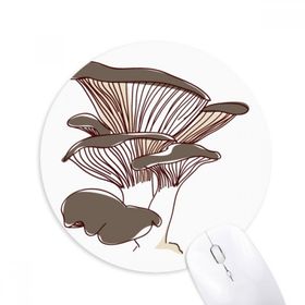 Dıythinker Lezzetli Ev Tabağı Mantar İllüstrasyonu Baskılı Yuvarlak Kaymaz Kauçuk Mouse Pad
