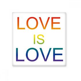Dıythinker LGBT Gökkuşağı Bayrağı Aşk 10x10 cm Seramik Karo