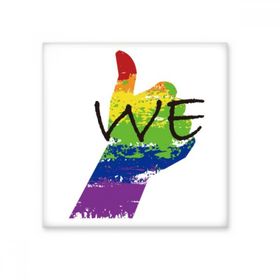 Dıythinker LGBT Gökkuşağı Bayrağı Biz 20x20 cm Seramik Karo