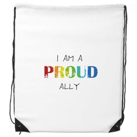 Dıythinker LGBT Gökkuşağı Bayrağı Gururlu Ally İpli Sırt Çantası